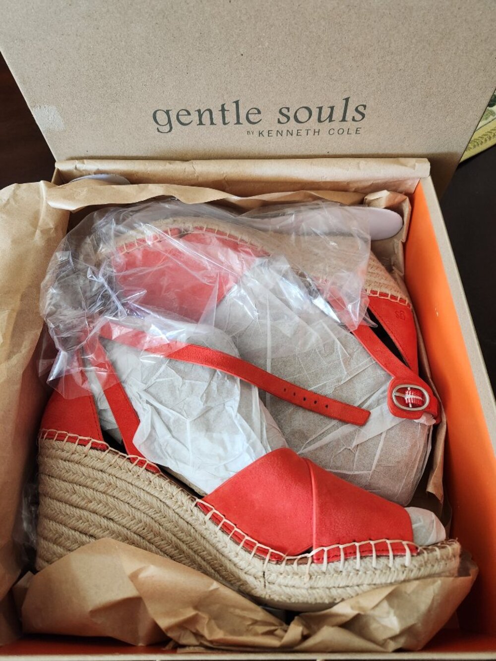 New Gentle Souls wedge espadrile sandals.